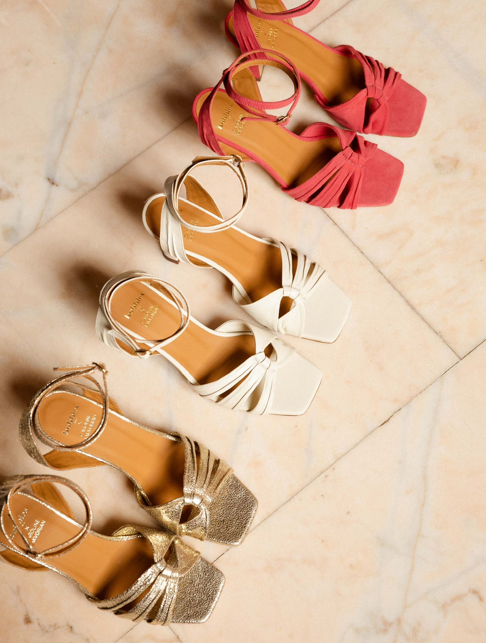Angelina chaussures de mariée blanches caroline takvorian bobbies